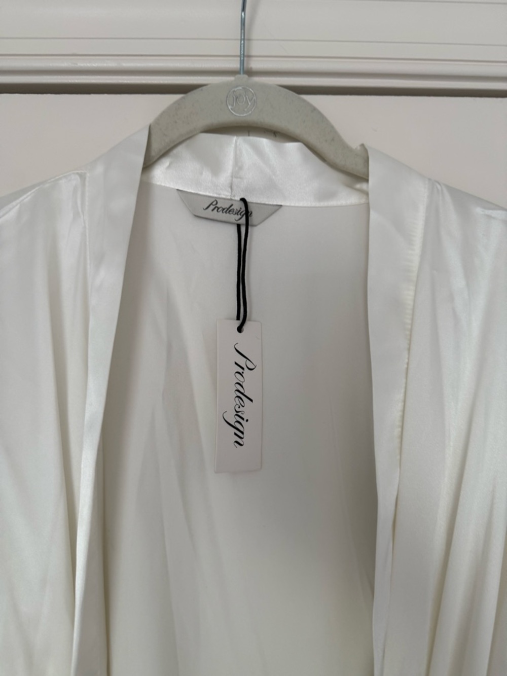 White Robe with Ostrich Feather Trim NWT. OS - Picture 2 of 5